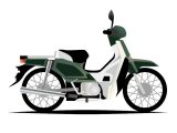 緑の原動機付自転車