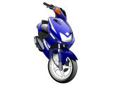 青いスクーター